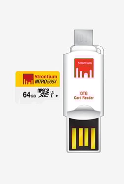 Strontium 64 GB Nitro Class 10 micro SD with OTG Card Reader