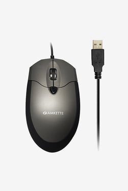 Amkette Weego Pro USB Wired Mouse (Grey)