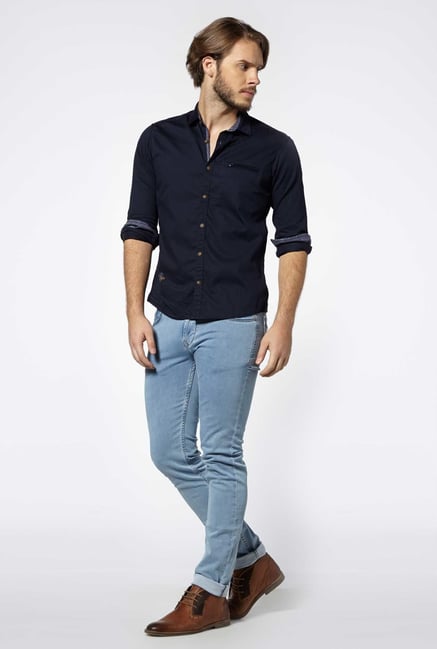 Killer Navy Jacquard Dot Shirt Killer Navy Jacquard Dot Shirt