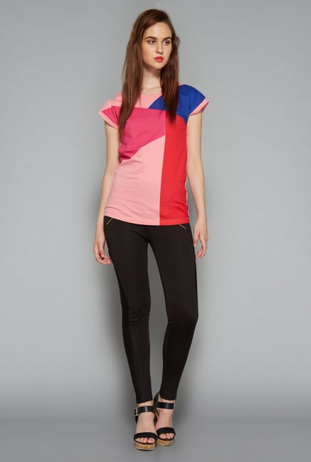 Nuon by Westside Black Polyster Trousers Nuon by Westside Black Polyster Trousers