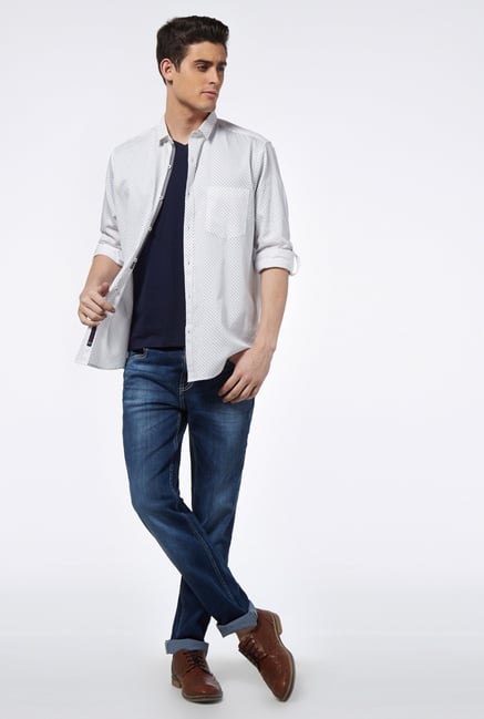 Provogue White Slim Fit Shirt Provogue White Slim Fit Shirt