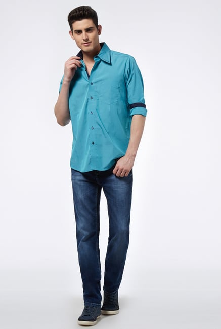 Provogue Green Regular Fit Shirt Provogue Green Regular Fit Shirt