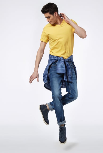 Provogue Yellow V Neck T Shirt Provogue Yellow V Neck T Shirt