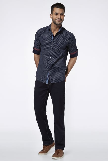 Provogue Blue Slim Fit Shirt Provogue Blue Slim Fit Shirt