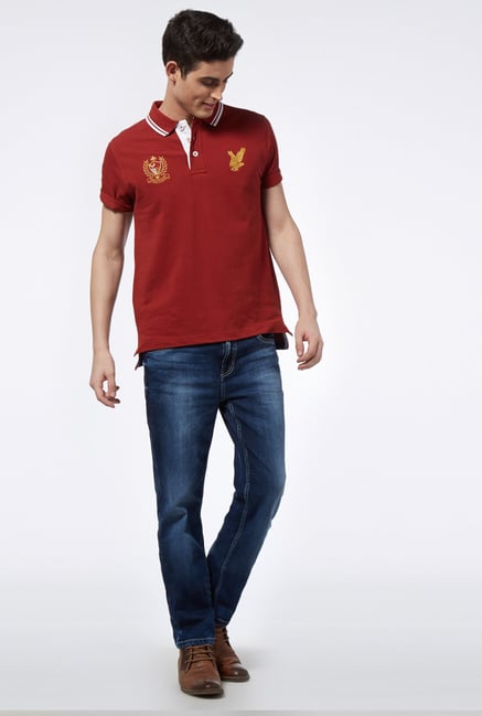 Provogue Red Ochre Polo T Shirt Provogue Red Ochre Polo T Shirt