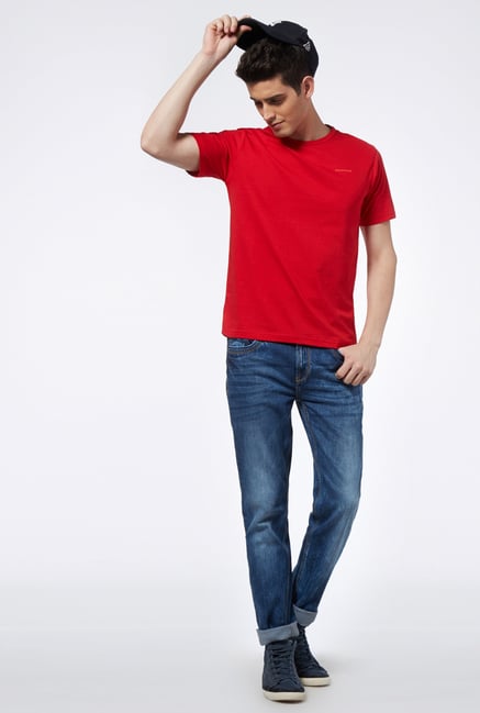 Provogue Deep Red Crew T Shirt Provogue Deep Red Crew T Shirt