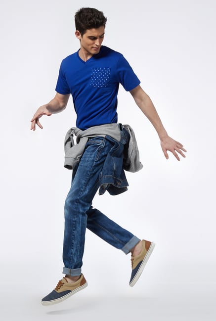 Provogue Dark Blue V Neck T Shirt Provogue Dark Blue V Neck T Shirt