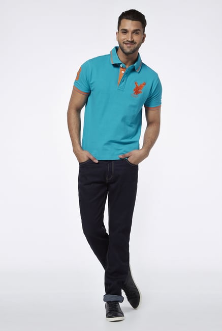 Provogue Sea Green Polo T Shirt Provogue Sea Green Polo T Shirt
