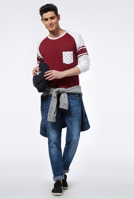 Provogue Burgundy Crew T Shirt Provogue Burgundy Crew T Shirt