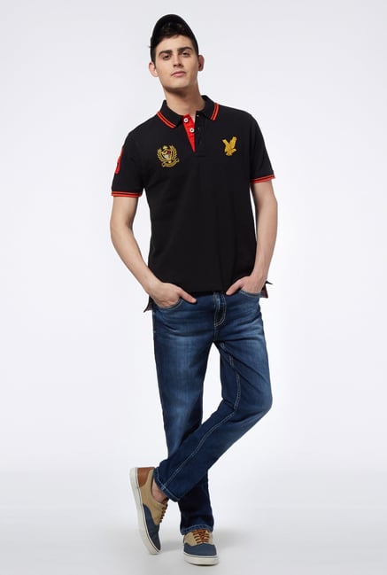 Provogue Black Polo T Shirt Provogue Black Polo T Shirt