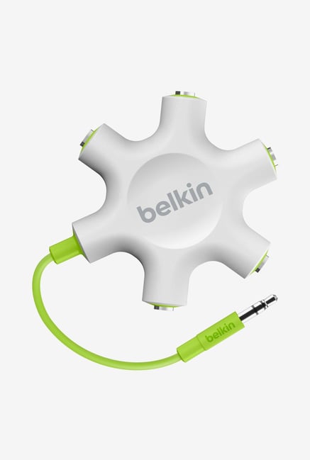 Belkin RockStar Splitter White and Green Belkin RockStar Splitter White and Green
