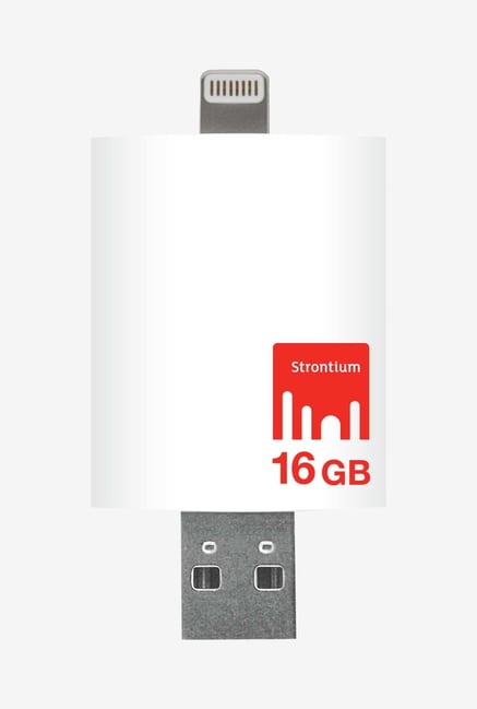 Strontium iDrive 16GB 16 GB Pen Drive White Strontium iDrive 16GB 16 GB Pen Drive White