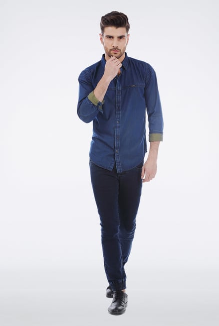 Basics Navy Denim Shirt Basics Navy Denim Shirt