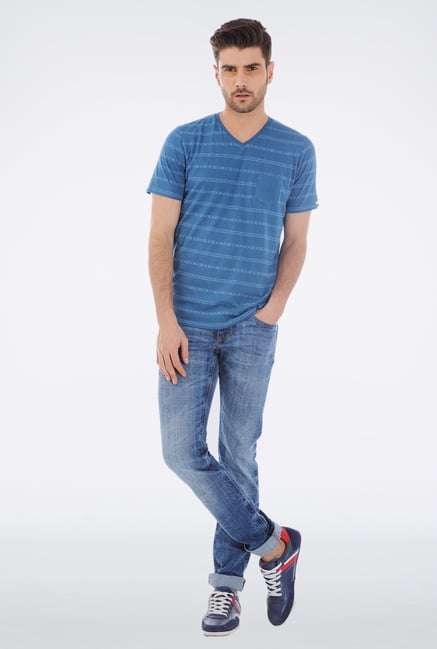 Basics Blue Vintage Wash Jeans Basics Blue Vintage Wash Jeans