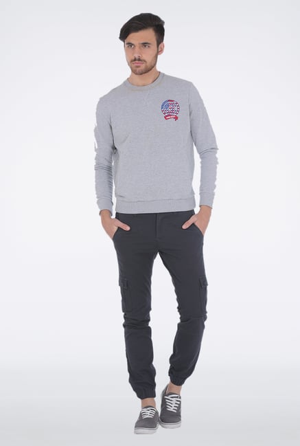 Basics Grey Cotton Pullover Basics Grey Cotton Pullover