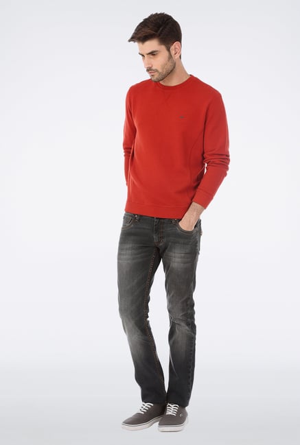 Basics Orange Knit Pullover Basics Orange Knit Pullover