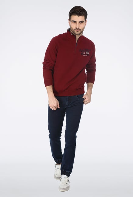 Basics Ruby Wine Varsity Pullover Basics Ruby Wine Varsity Pullover
