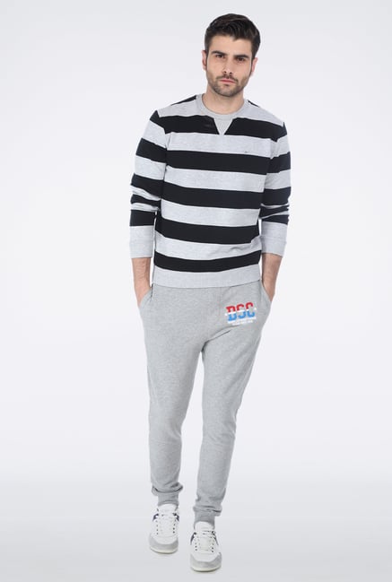 Basics Black Striped Pullover Basics Black Striped Pullover