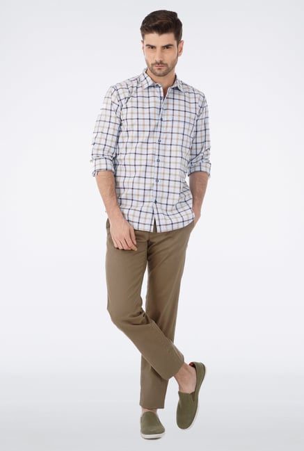 Basics Grey Sheperd Check Shirt Basics Grey Sheperd Check Shirt