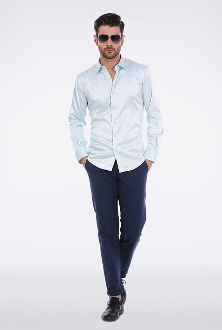 Basics Aqua Slim Fit Shirt Basics Aqua Slim Fit Shirt