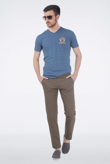 Basics Dark Khaki Soft Washed Chinos Basics Dark Khaki Soft Washed Chinos