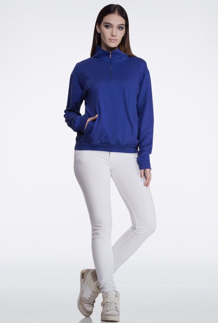 Femella Royal Blue Oversized Sweatshirt Femella Royal Blue Oversized Sweatshirt