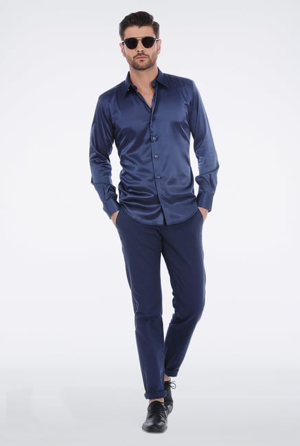 Basics Navy Slim Fit Shirt Basics Navy Slim Fit Shirt