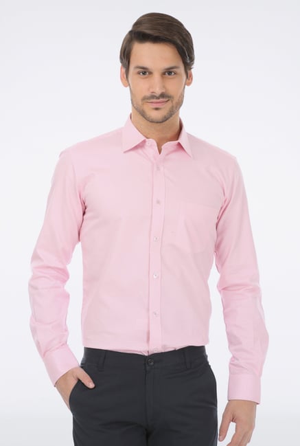 Basics Pink Checked Formal Shirt Basics Pink Checked Formal Shirt