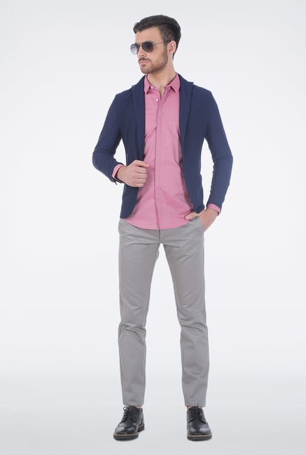 Basics Grey Satin Formal Trouser Basics Grey Satin Formal Trouser
