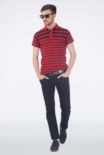 Basics Red Polo T Shirt Basics Red Polo T Shirt