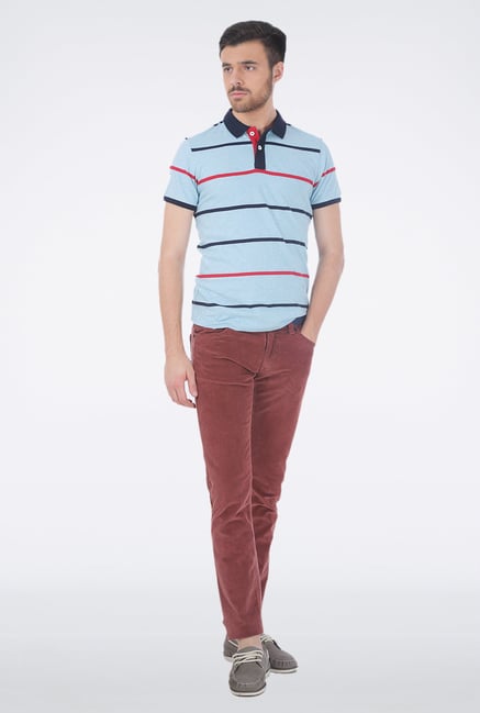 Basics Aqua Polo T Shirt Basics Aqua Polo T Shirt