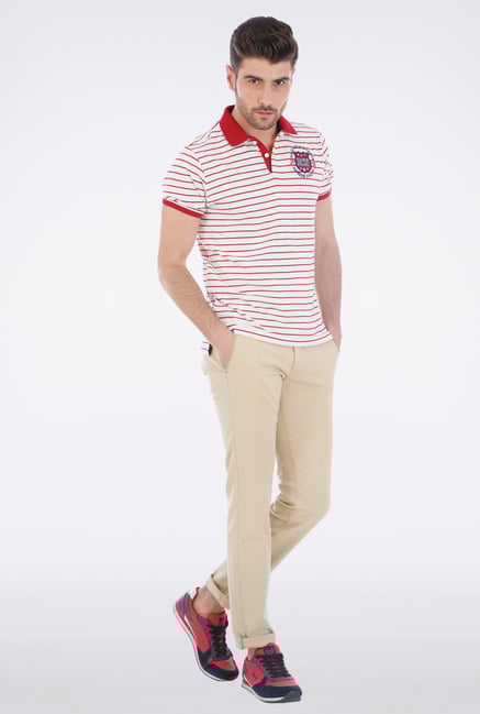 Basics Ecru Polo T Shirt Basics Ecru Polo T Shirt