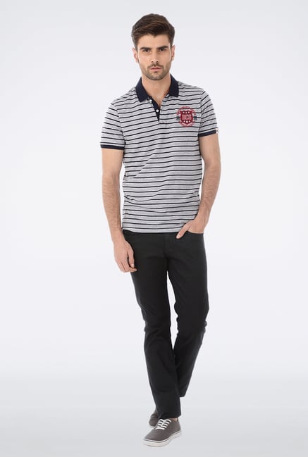 Basics Grey Polo T Shirt Basics Grey Polo T Shirt