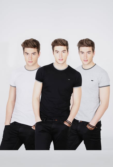 Basics Multi Crew Neck T-Shirt (Pack of 3) Basics Multi Crew Neck T-Shirt (Pack of 3)
