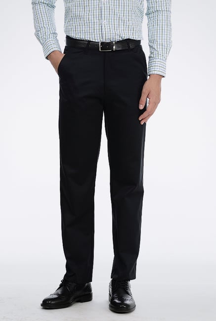 Basics Black Poly Cotton Trouser Basics Black Poly Cotton Trouser