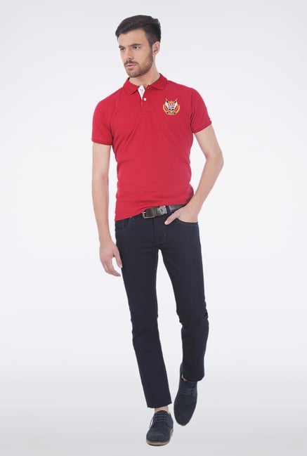 Basics Red Polo T Shirt Basics Red Polo T Shirt