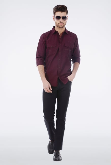 Basics Red Casual Shirt Basics Red Casual Shirt