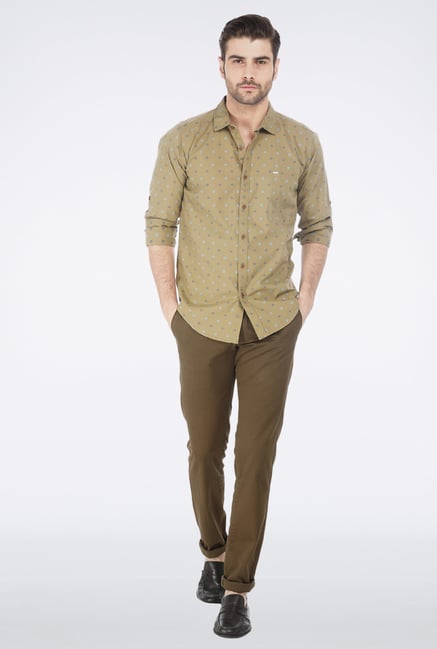 Basics Khaki Woven Shirt Basics Khaki Woven Shirt