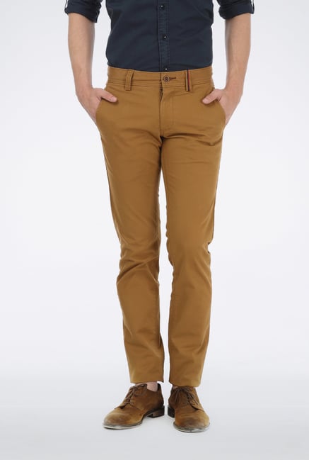 Basics Mid Brown Casual Trouser Basics Mid Brown Casual Trouser