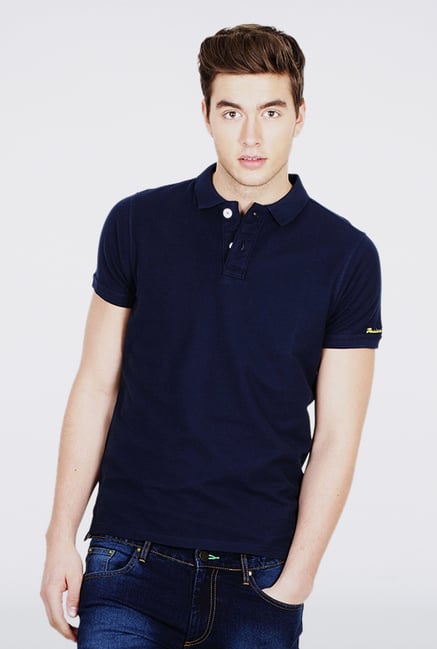 Basics Navy Polo T Shirt Basics Navy Polo T Shirt