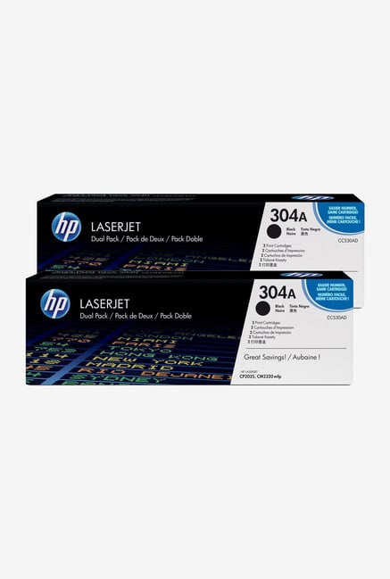 HP 304A 2-Pack LaserJet CC530AD Toner Cartridge Black HP 304A 2-Pack LaserJet CC530AD Toner Cartridge Black