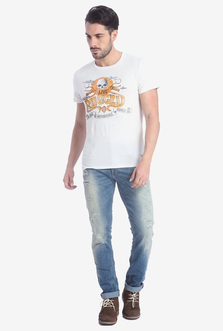 Jack & Jones White Graphic T Shirt Jack & Jones White Graphic T Shirt