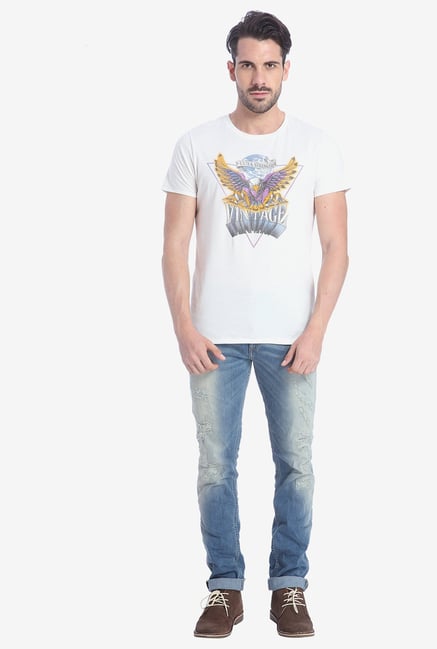 Jack & Jones White Graphic T Shirt Jack & Jones White Graphic T Shirt