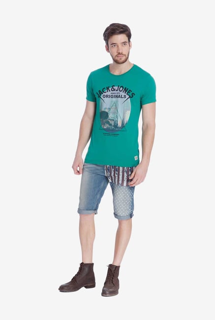 Jack & Jones Green Graphic T Shirt Jack & Jones Green Graphic T Shirt