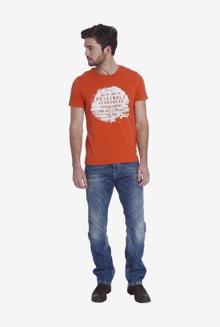 Jack & Jones Orange Graphic T Shirt Jack & Jones Orange Graphic T Shirt