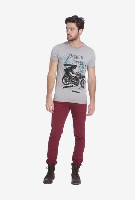 Jack & Jones Grey Graphic T Shirt Jack & Jones Grey Graphic T Shirt