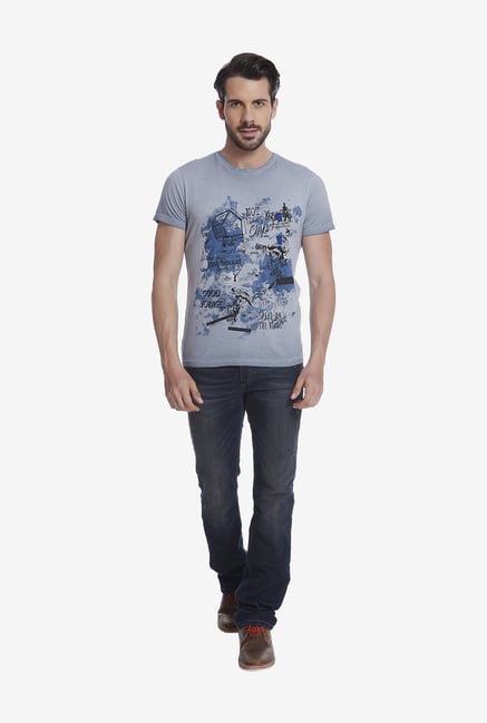 Jack & Jones Blue Graphic T Shirt Jack & Jones Blue Graphic T Shirt