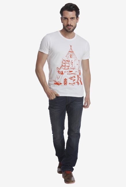 Jack & Jones White Print T Shirt Jack & Jones White Print T Shirt