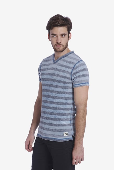 Jack & Jones Blue Striped T Shirt Jack & Jones Blue Striped T Shirt