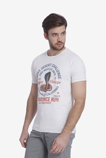 Jack & Jones White Graphic T Shirt Jack & Jones White Graphic T Shirt